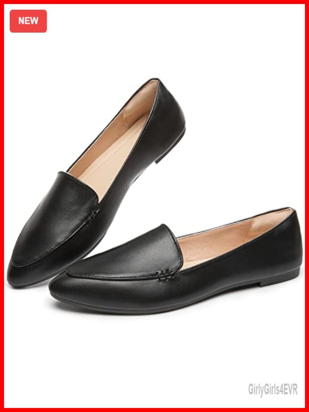 PU Leather Memory Foam Loafers Women Slip On Flats Comfort Penny Shoes